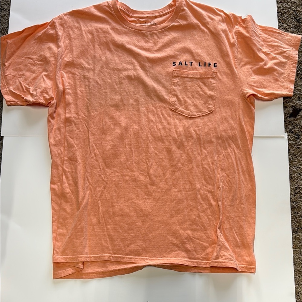 Salt Life Orange Short Sleeve Tee Vibrant Comfort